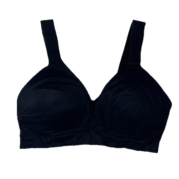 Spanx Smooth Black Wireless Pullover T-Shirt Bra Sz Large Seamless Lightly Lined - Picture 1 of 5